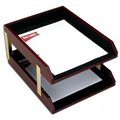 Eva-Dry/Momentum Sales & Mktg Dacasso a7020 Leather Double Letter Trays a7020
